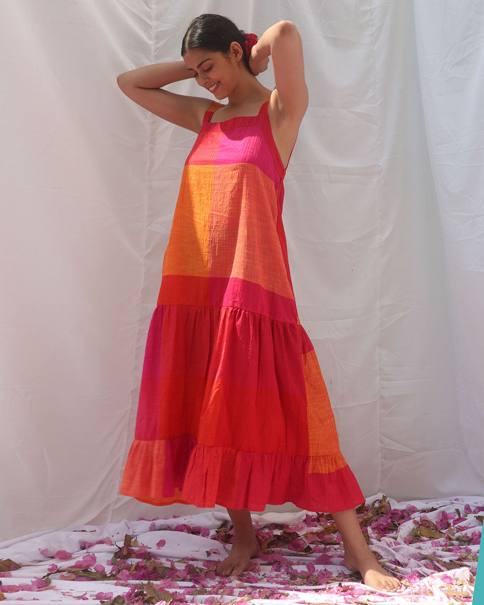 Sash Handwoven Cotton Dress - RC