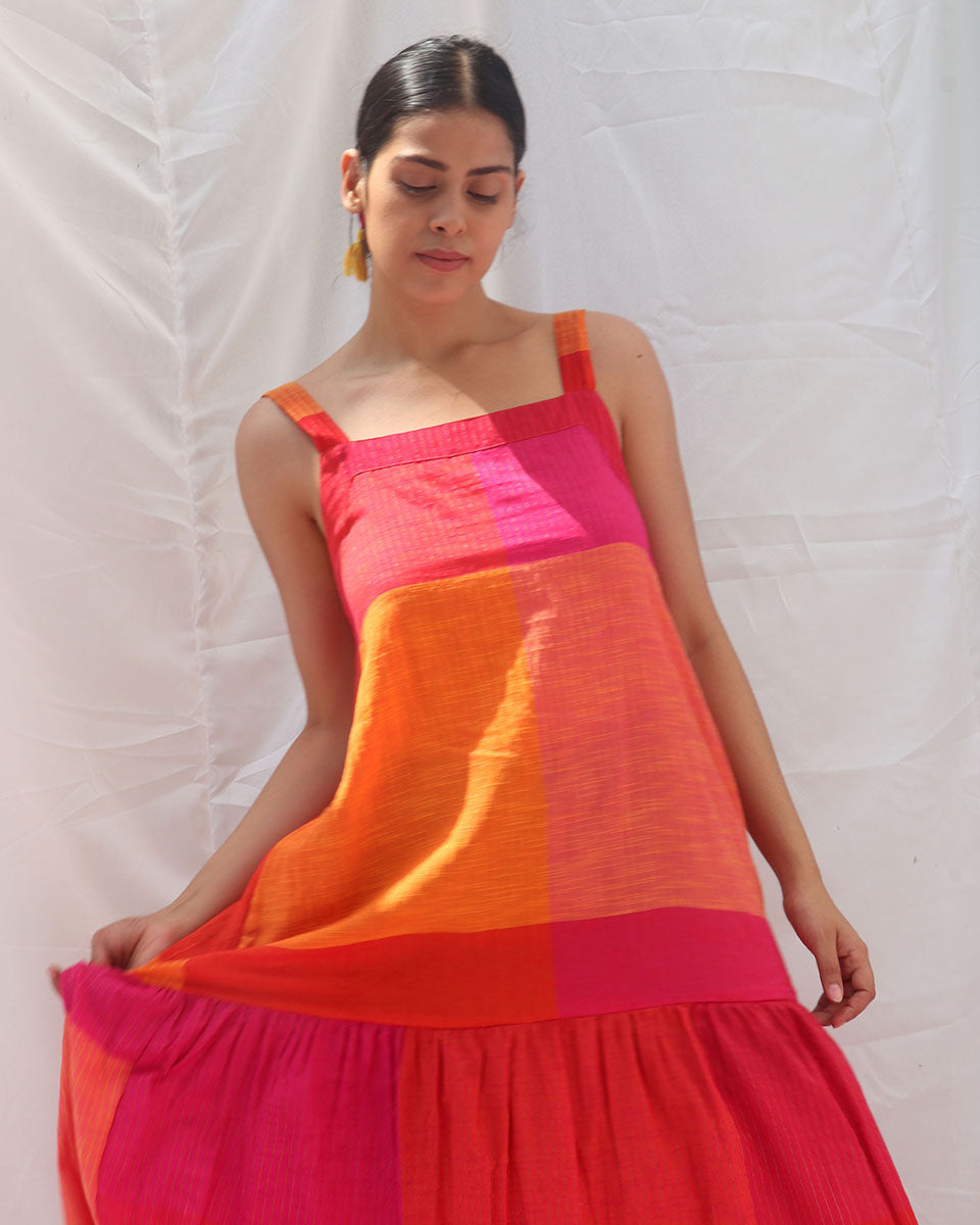 Sash Handwoven Cotton Dress - RC