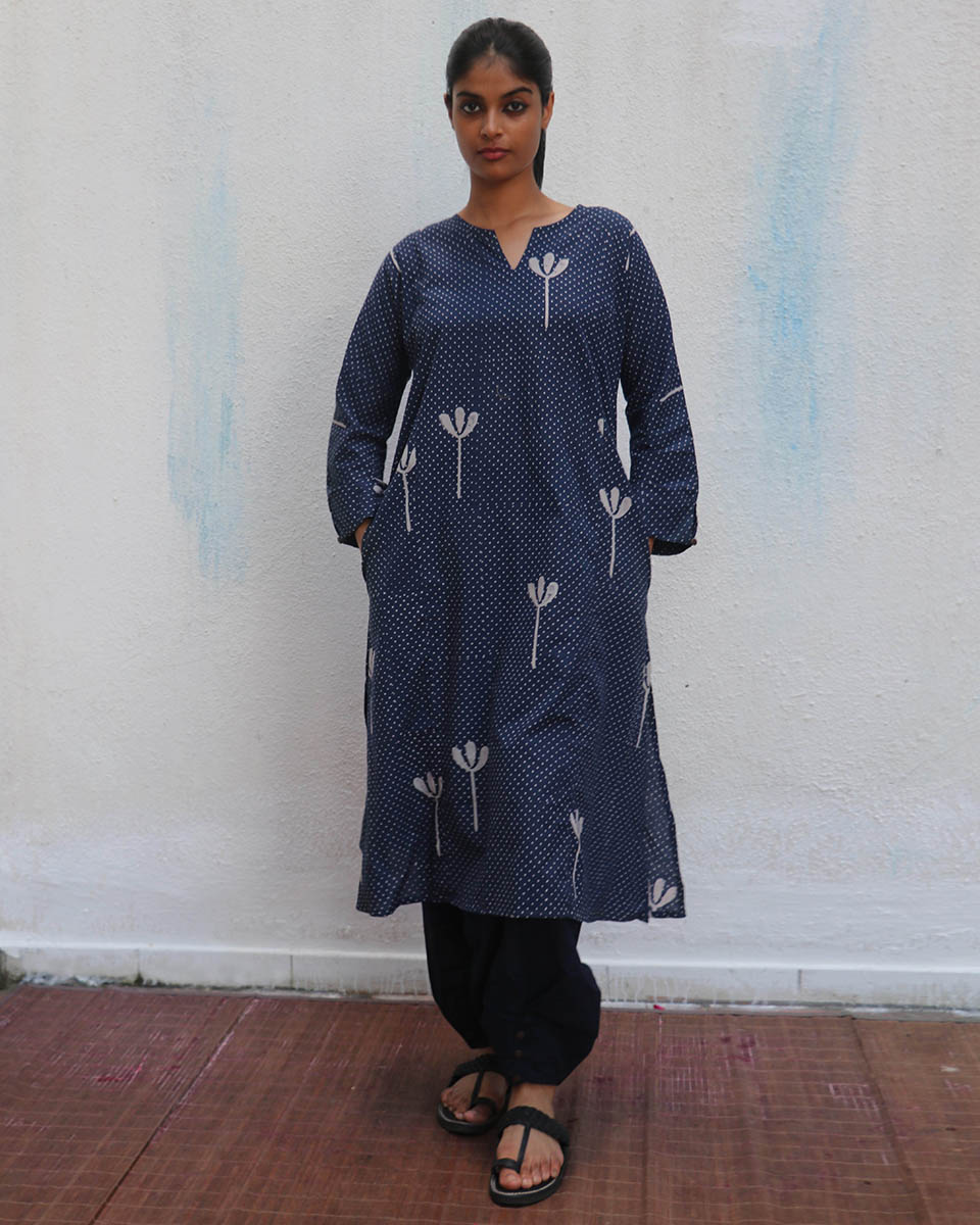 Buy Roma Block Printed Cotton Kurti Kurtis design Kurtis