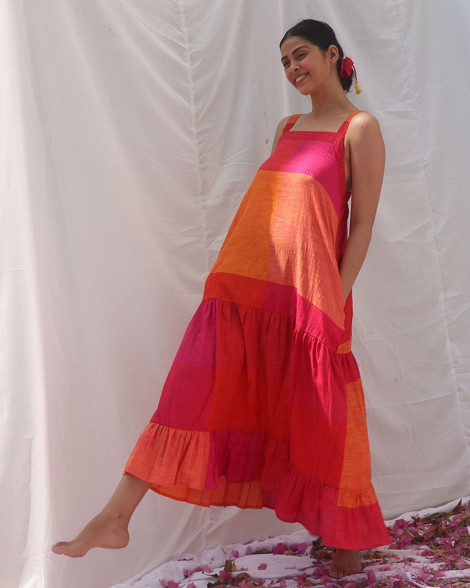 Sash Handwoven Cotton Dress - RC