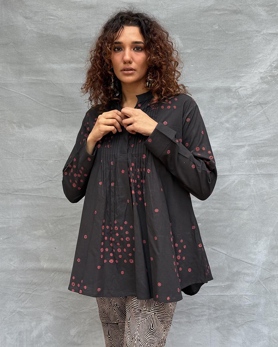 Windsong Blockprinted Cotton Top