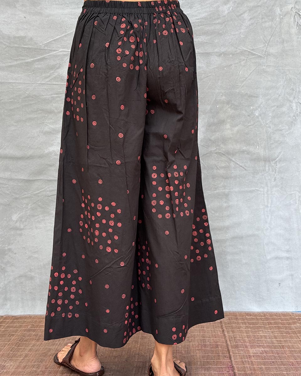 Firelight Glow Blockprinted Cotton Pant