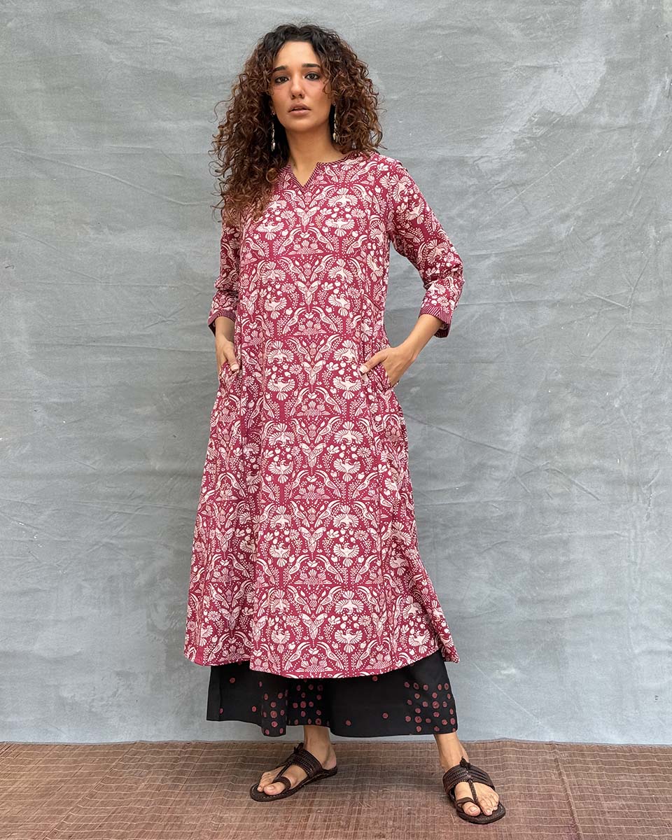 Night’s Sigh Blockprinted Cotton Kurti