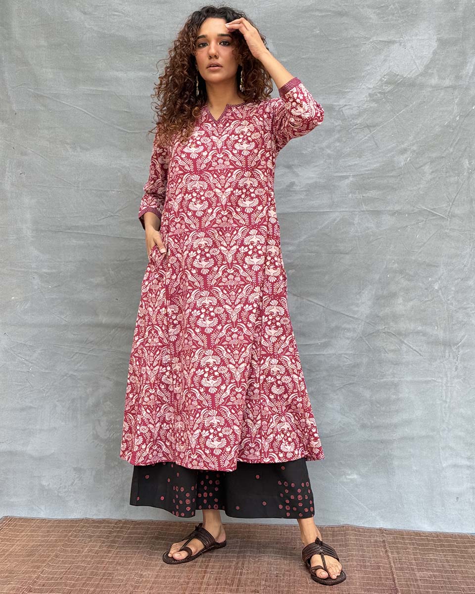 Night’s Sigh Blockprinted Cotton Kurti