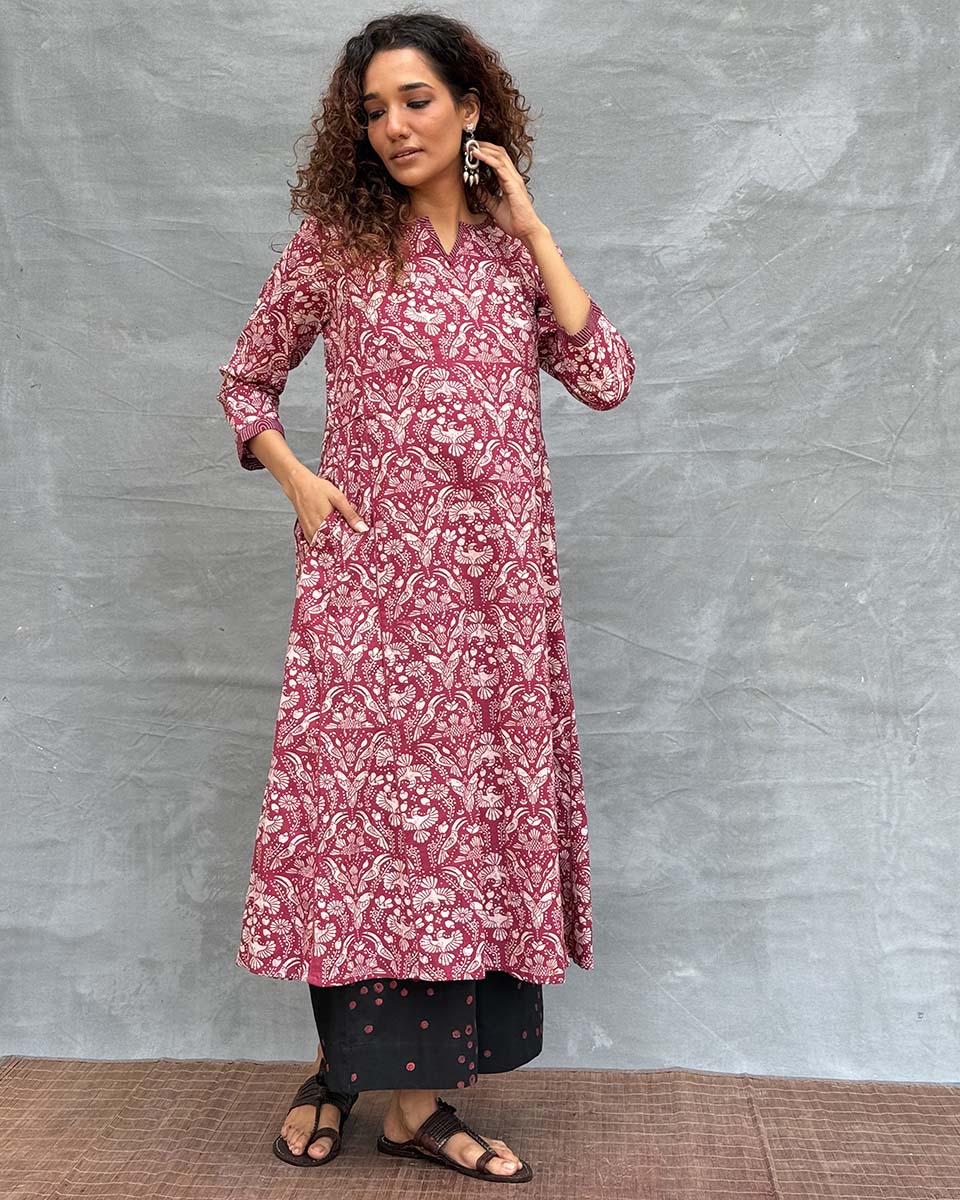 Night’s Sigh Blockprinted Cotton Kurti