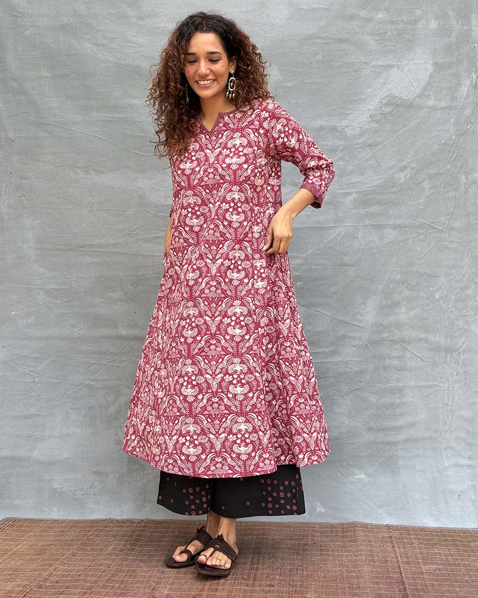 Night’s Sigh Blockprinted Cotton Kurti