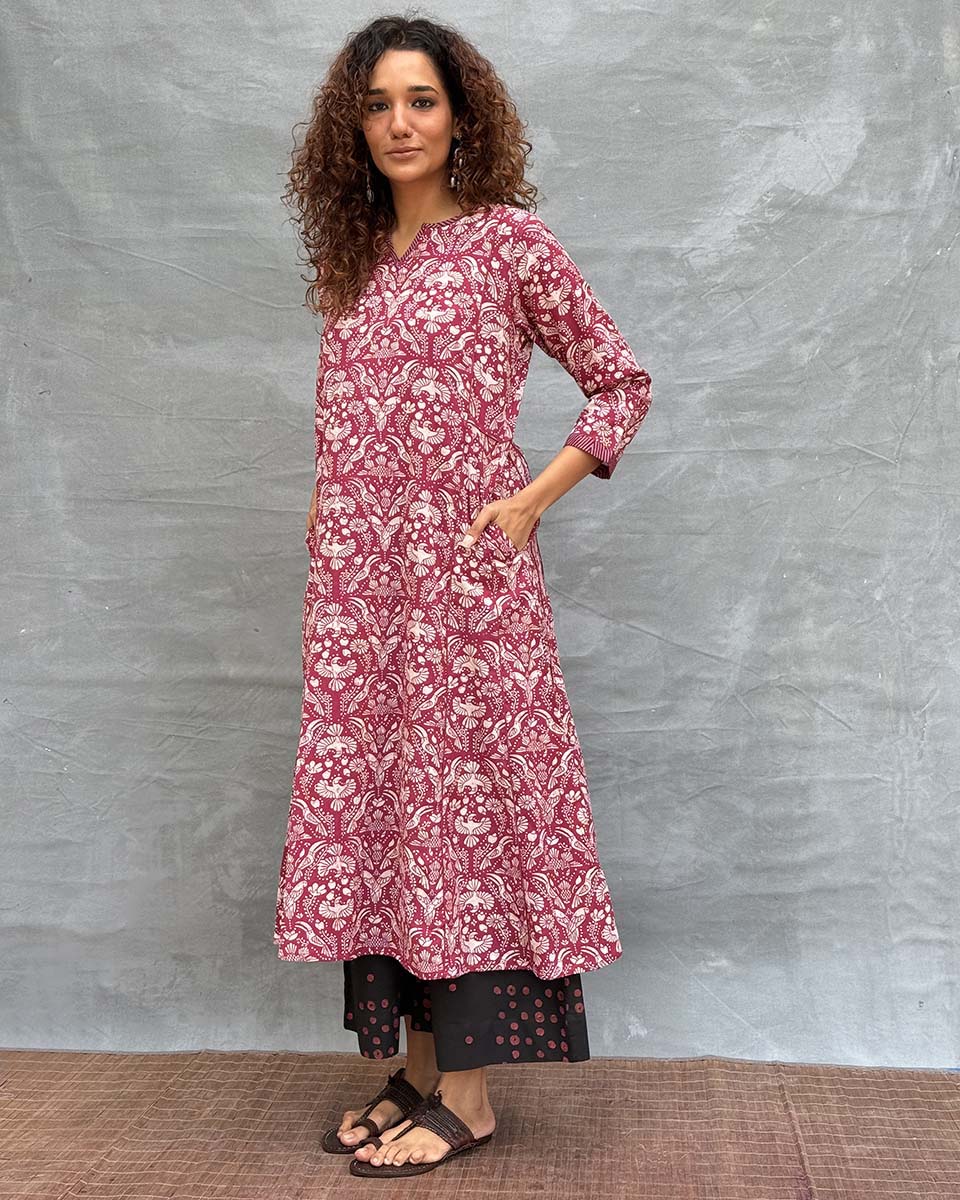 Night’s Sigh Blockprinted Cotton Kurti