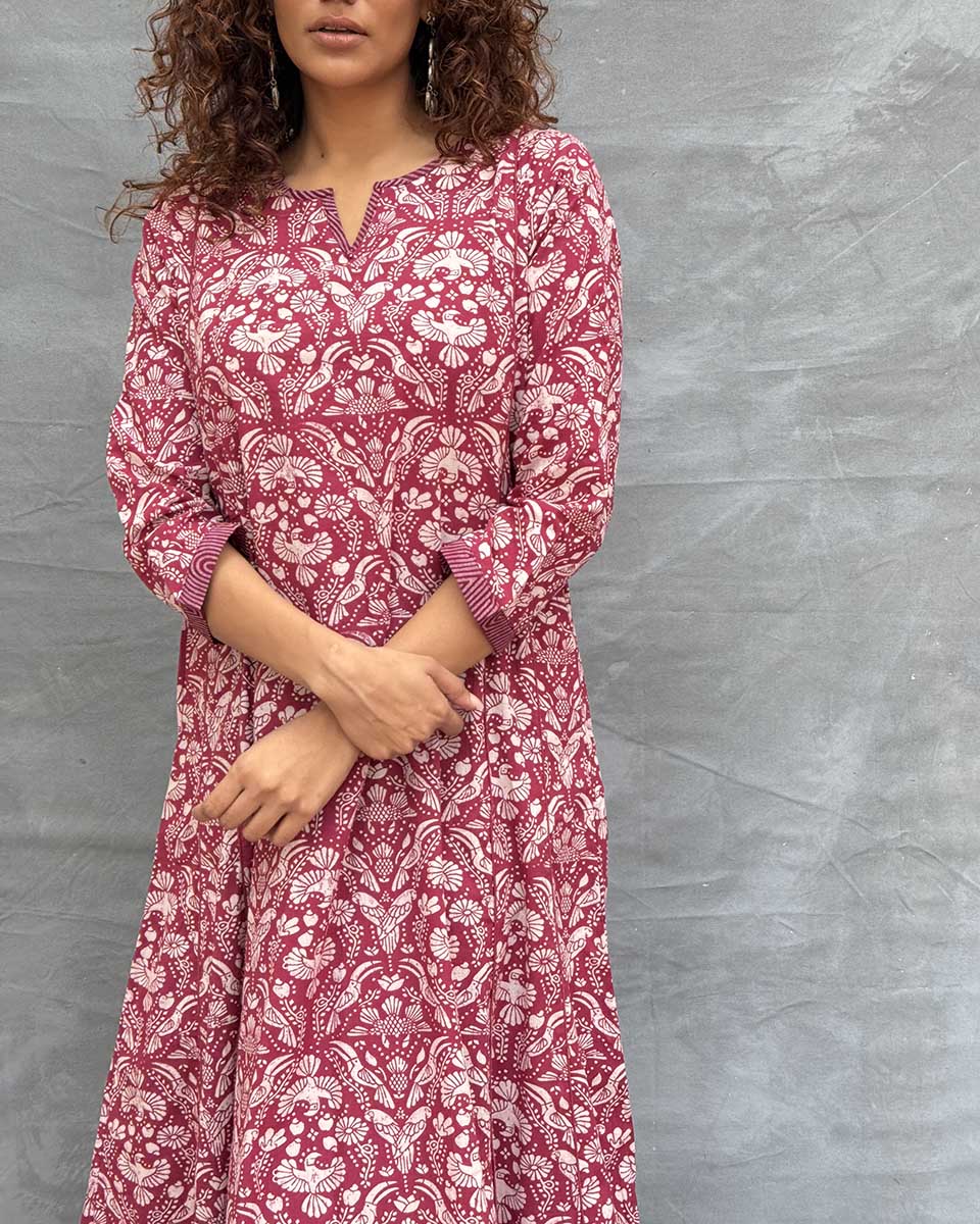 Night’s Sigh Blockprinted Cotton Kurti