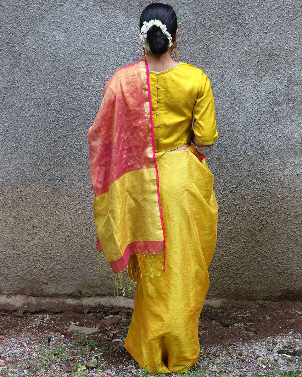 Janaki Handwoven Cotton Zari Saree - Chandani