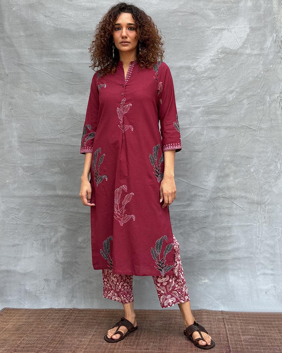 Earth’s Pulse Blockprinted Cotton Kurti