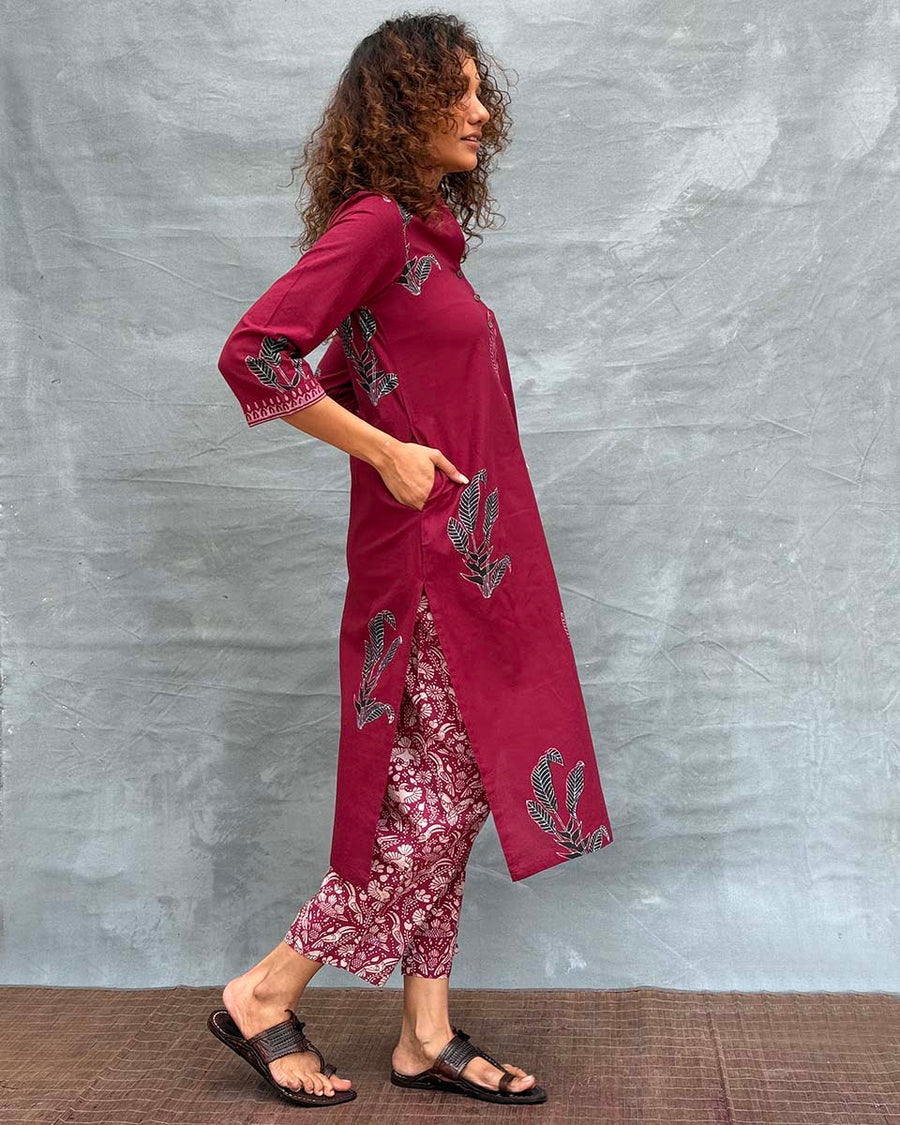 Buy Earth’s Pulse Handprinted Cotton Kurti | Kurtis | Kurtis Design