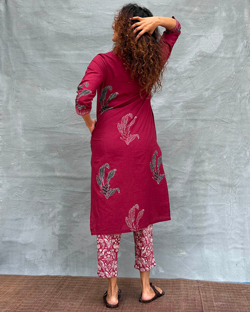 Buy Earth’s Pulse Handprinted Cotton Kurti | Kurtis | Kurtis Design
