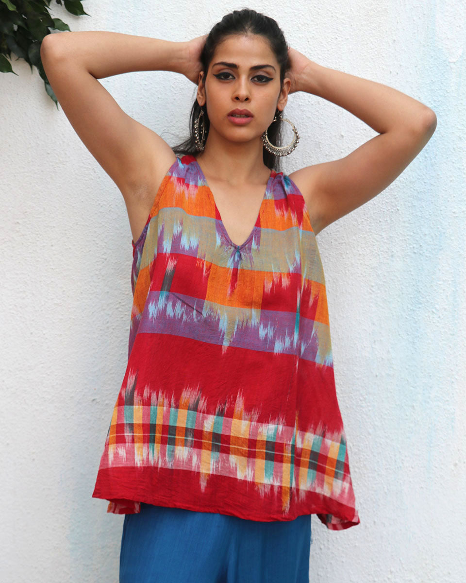 Kailani Gamcha Cotton Top