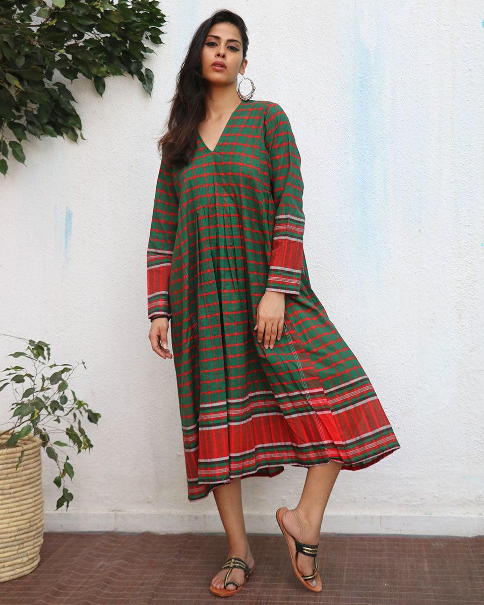 Nisha Gamcha Cotton Dress