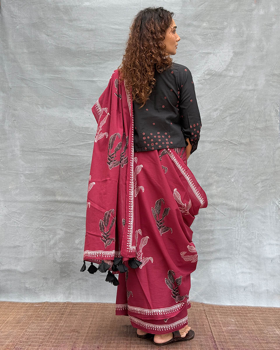 Breeze Blockprinted Cotton Saree