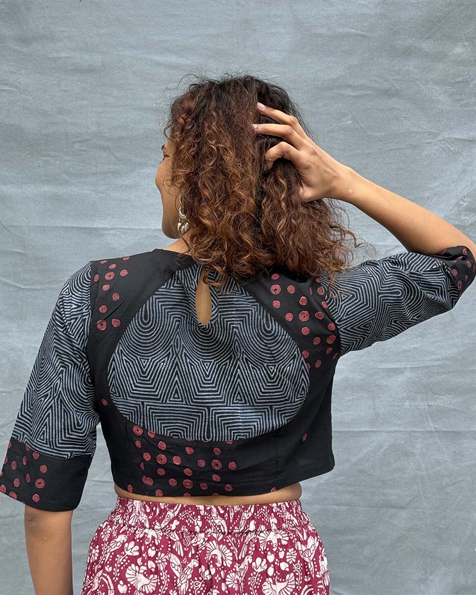 Flow of Seasons Blockprinted Cotton Blouse