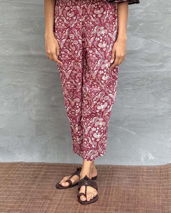 Cedar Skies Blockprinted Cotton Pant