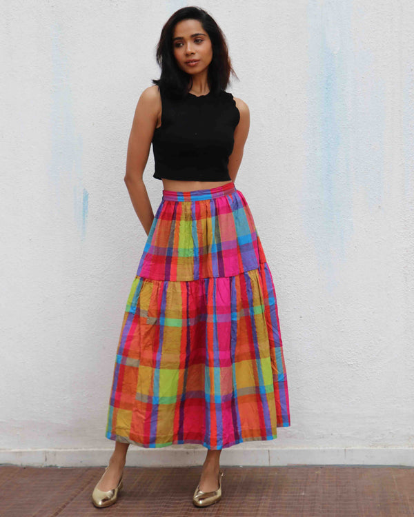 Feodora Handwoven Cotton Skirt