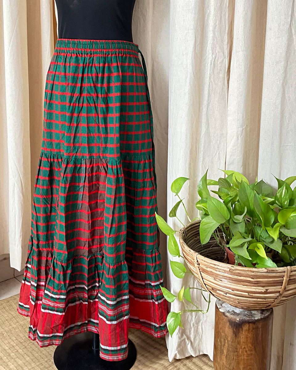 Gamcha cotton skirt - Love Despite