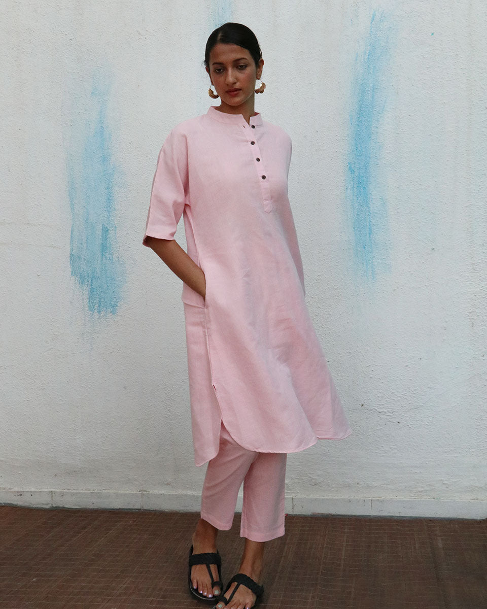 Renée Handwoven Linen Kurta Set