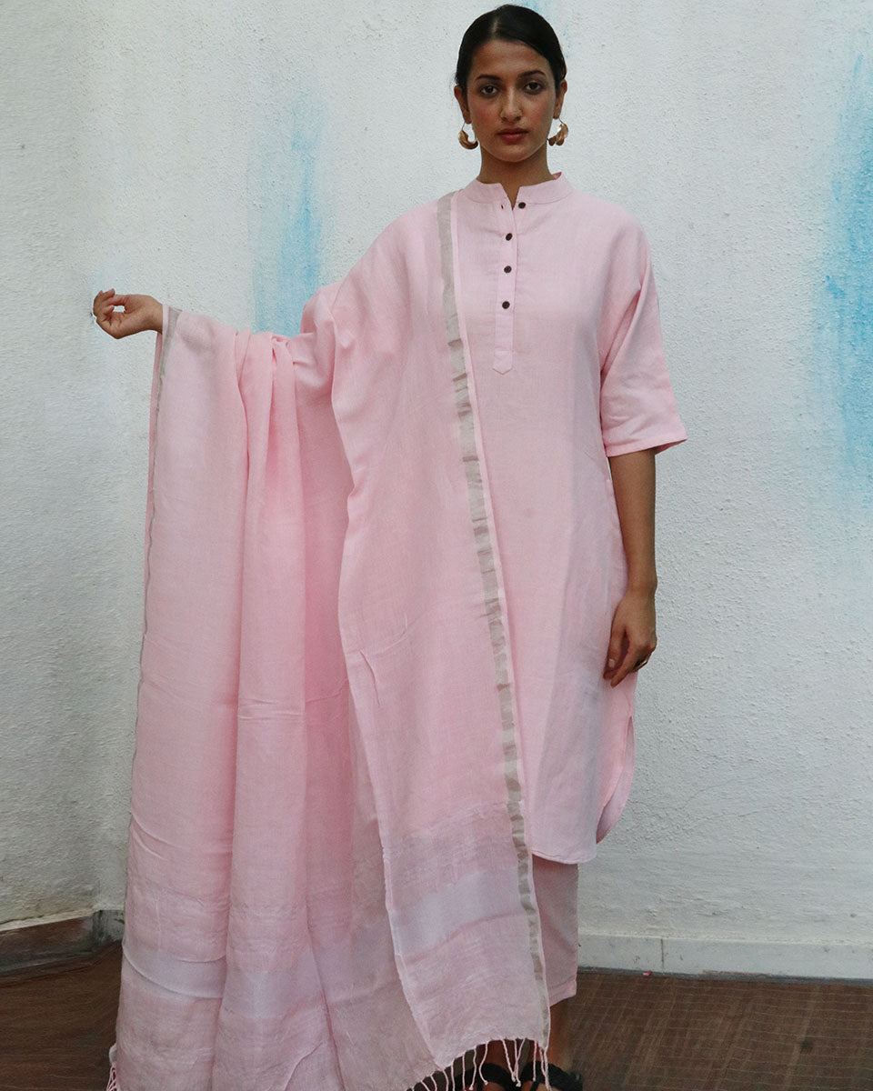 Renée Handwoven Linen Kurta Set