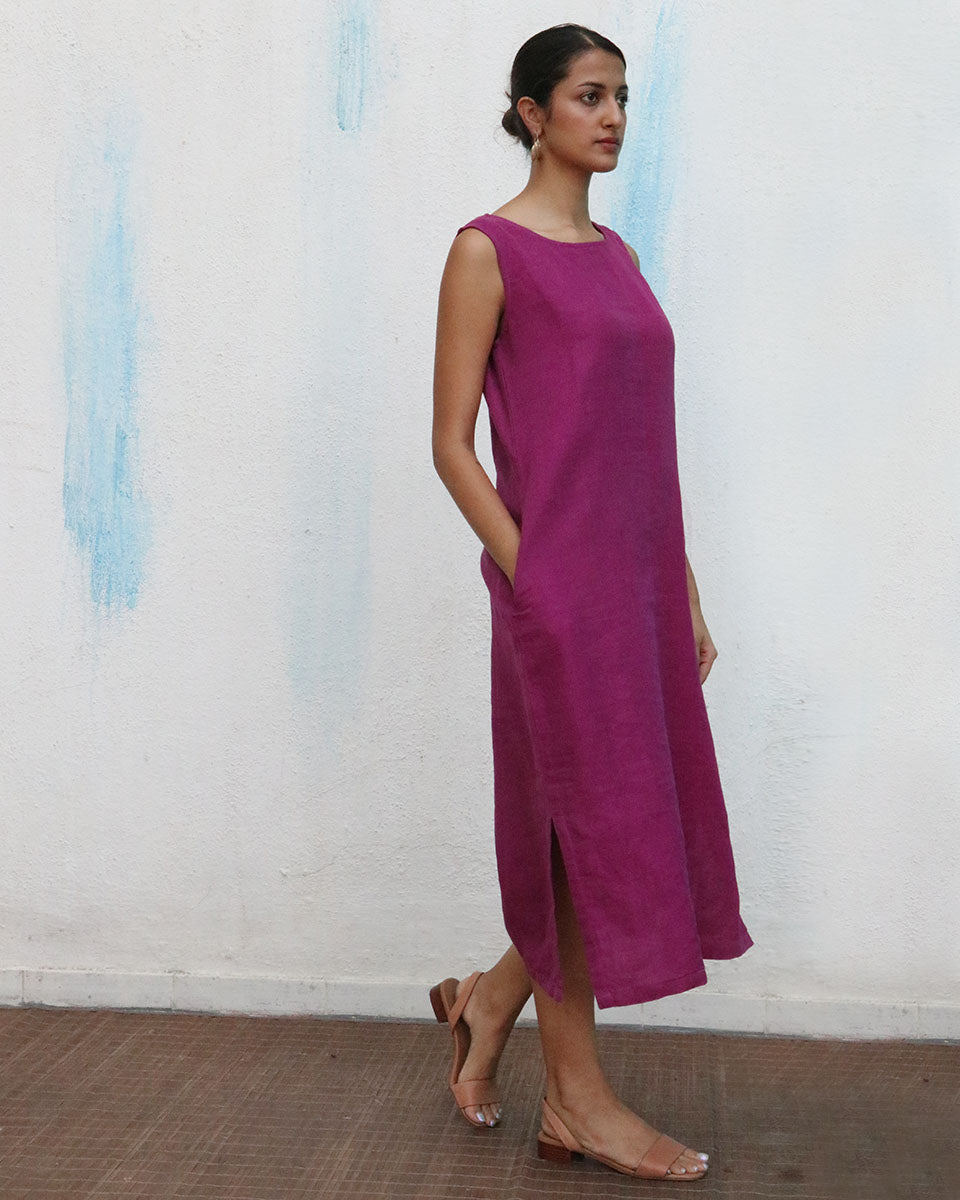 Arista Handwoven Linen Dress