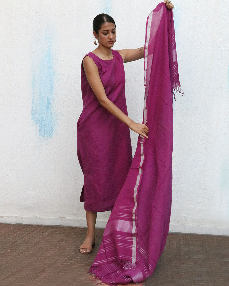 Nora Handwoven Linen Dupatta