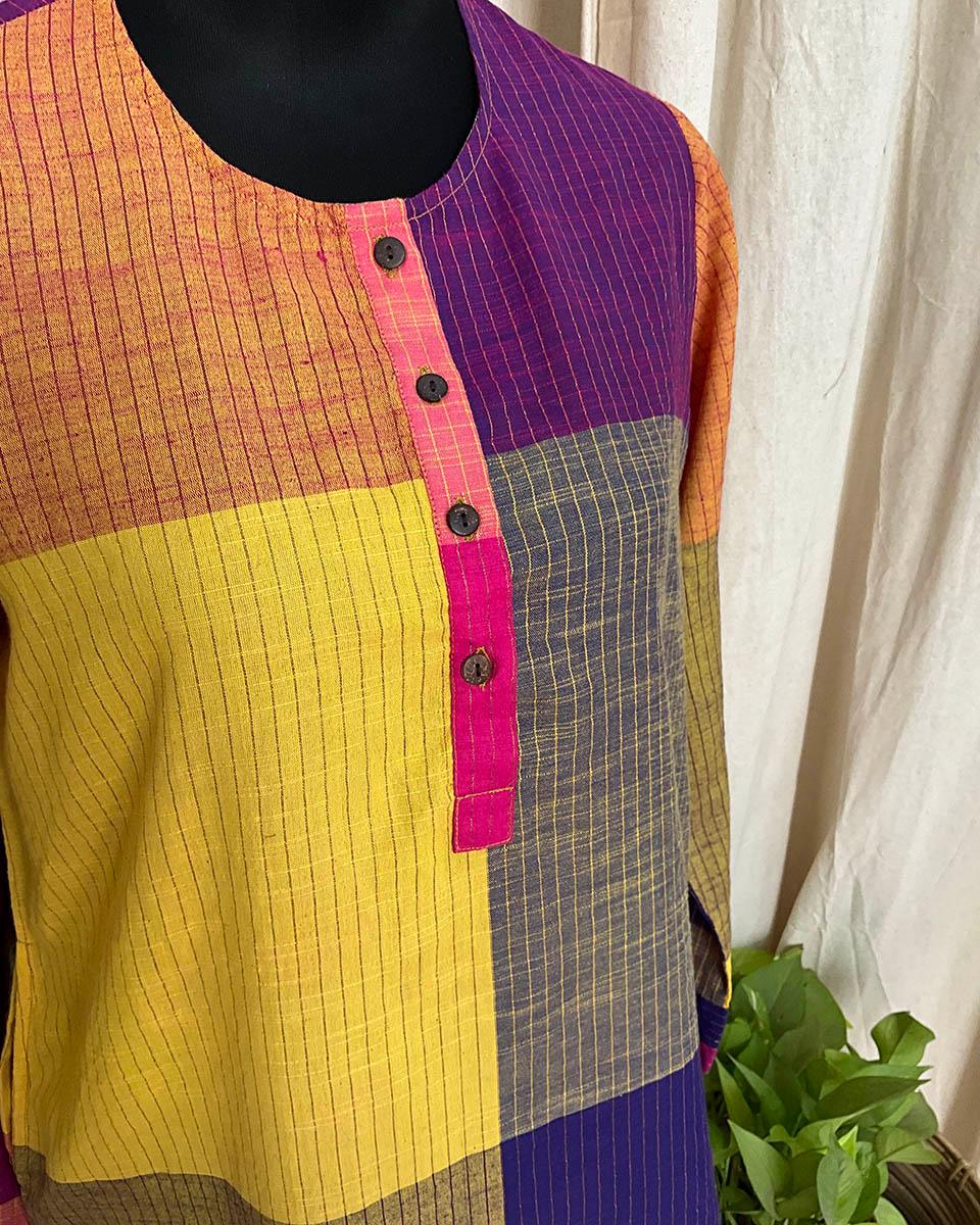 Handwoven cotton kurta - Love Despite