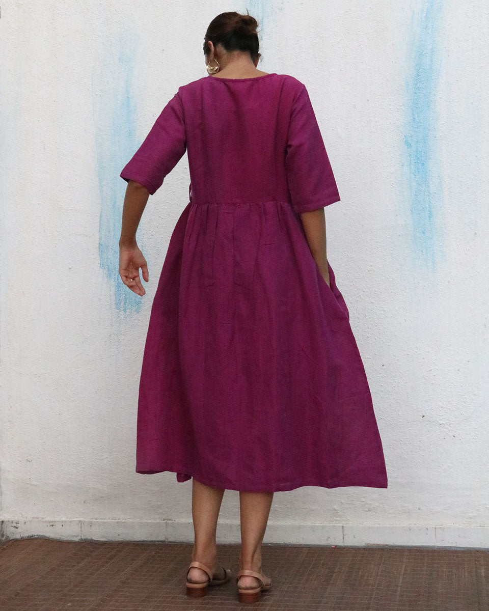 Brisa Handwoven Linen Dress