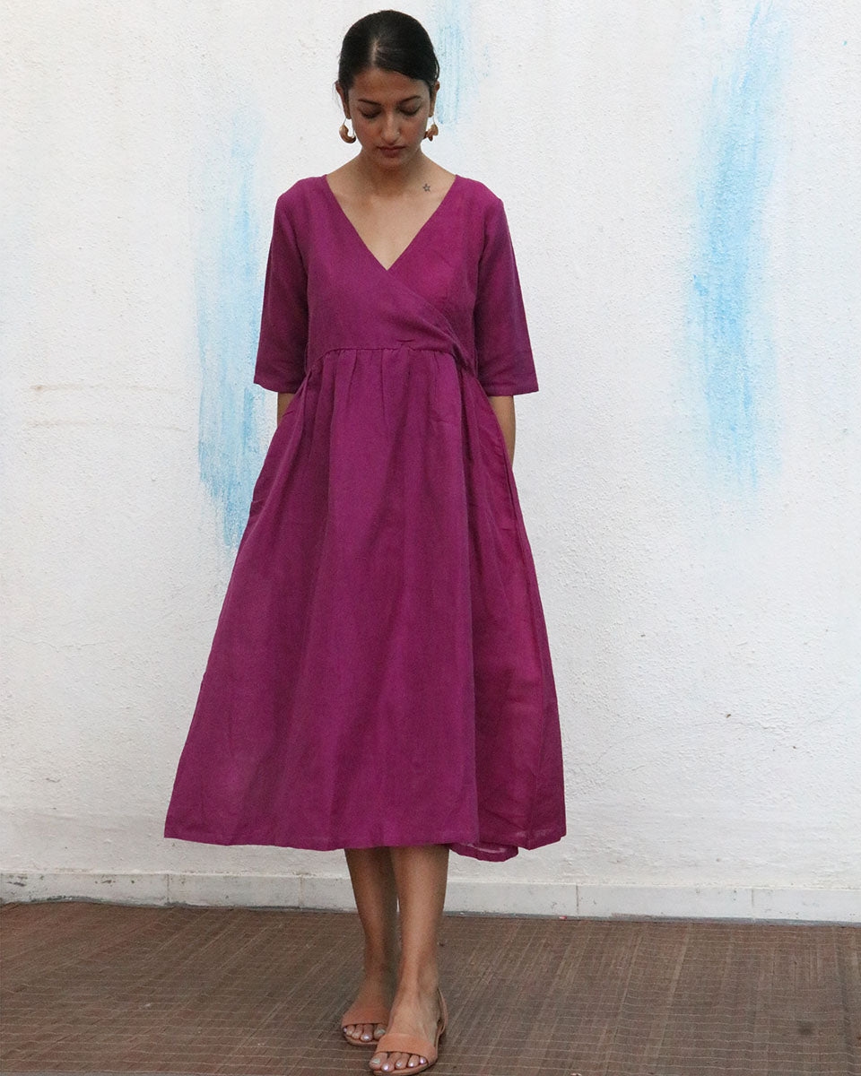 Brisa Handwoven Linen Dress - Breathe