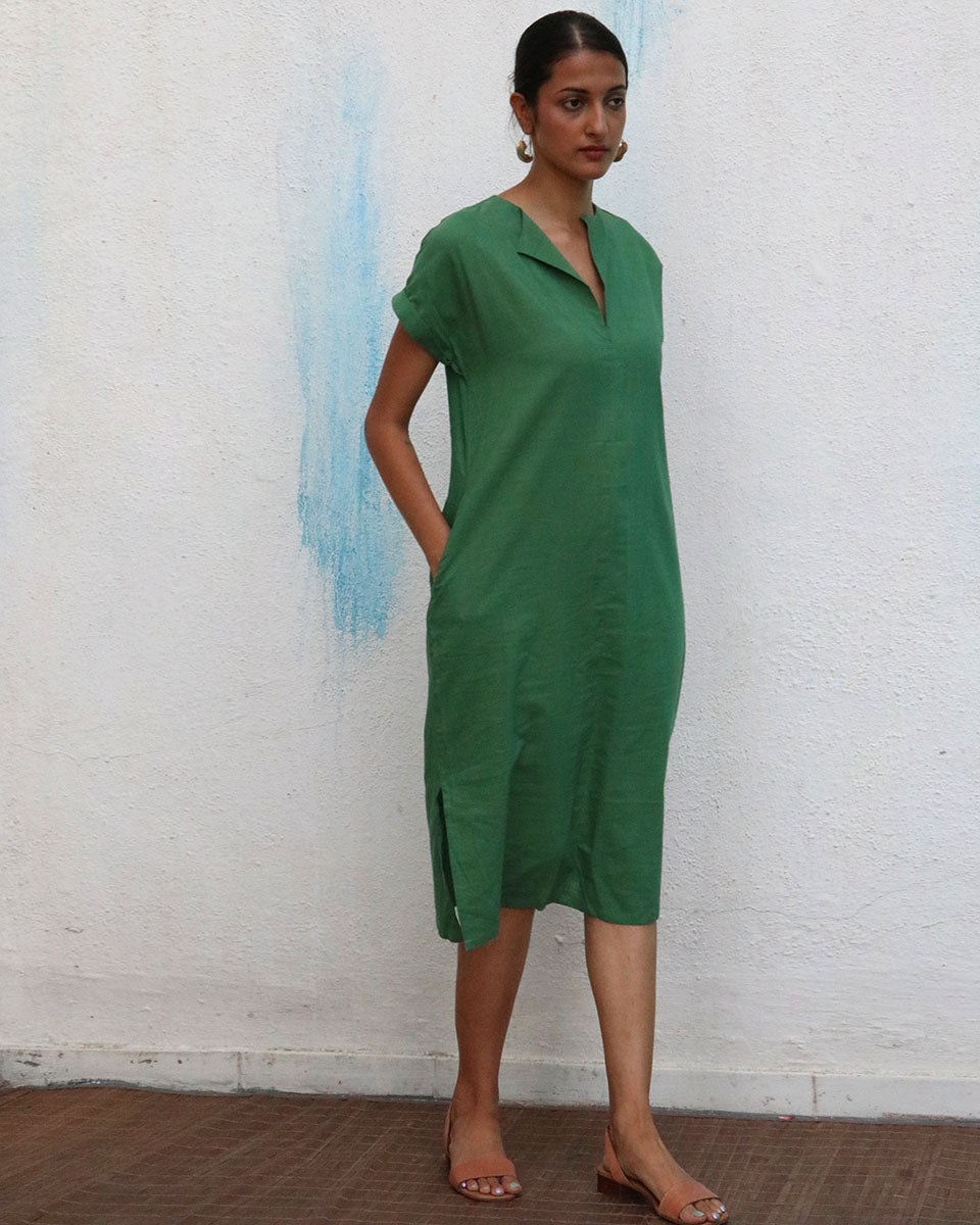 Brie Handwoven Linen Dress