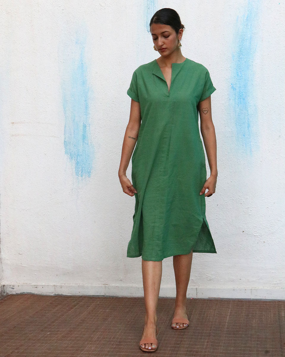 Brie Handwoven Linen Dress