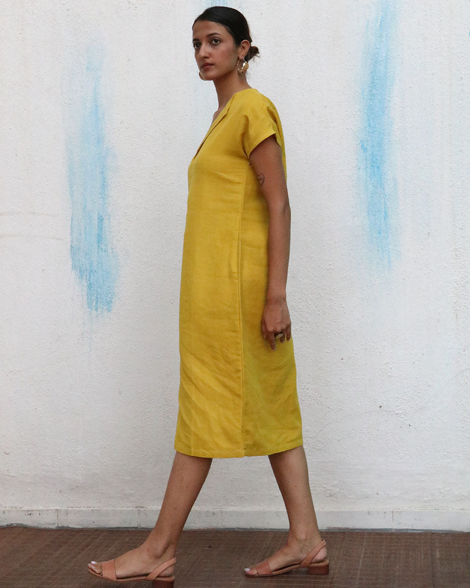 Arnette Handwoven Linen Dress