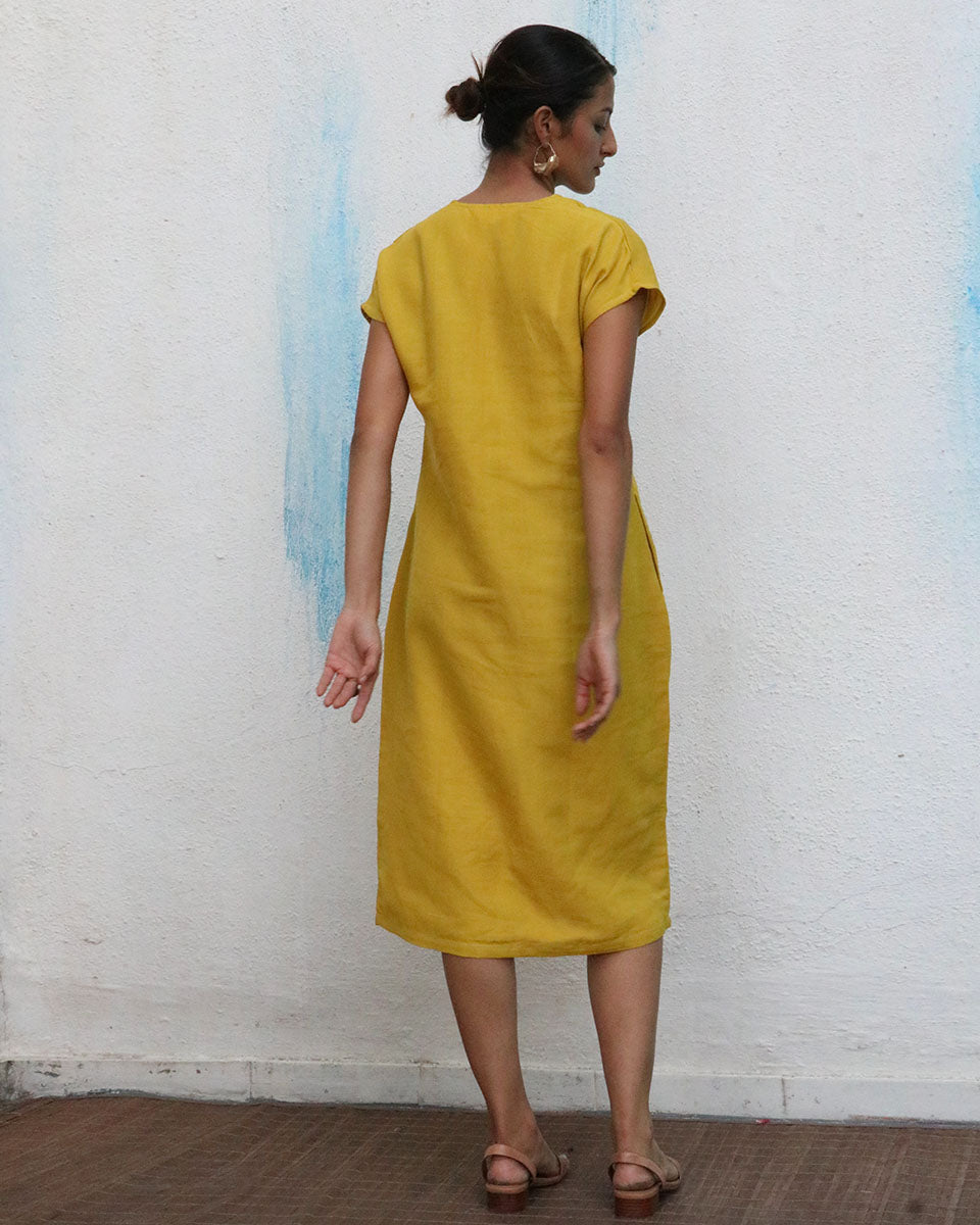 Arnette Handwoven Linen Dress