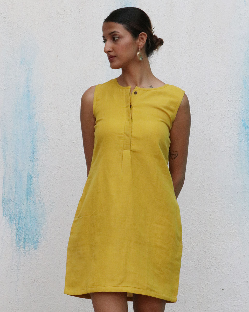 Avabelle Handwoven Linen Dress