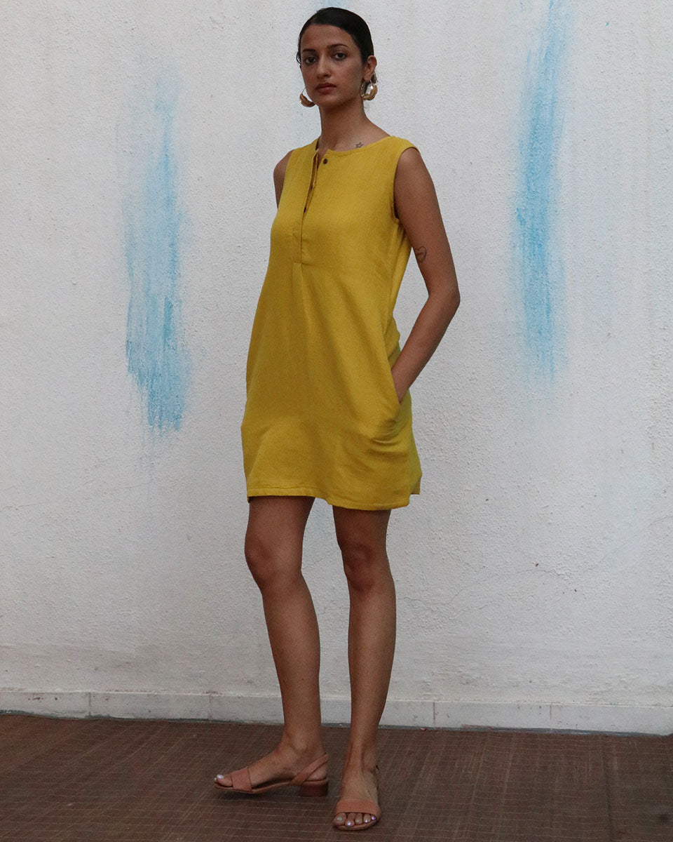 Avabelle Handwoven Linen Dress