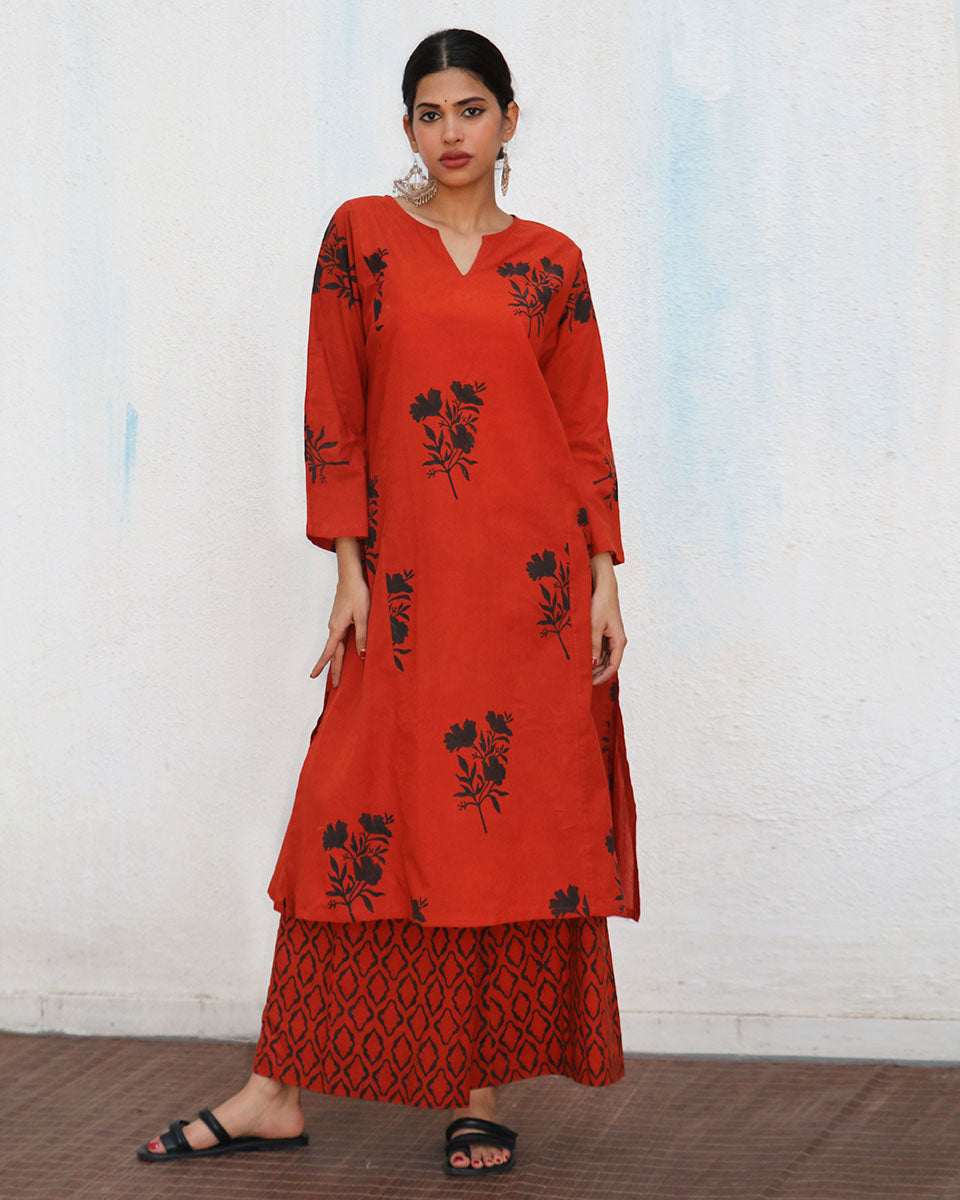 Raahi Blockprinted Cotton Kurta Set - NOMAD