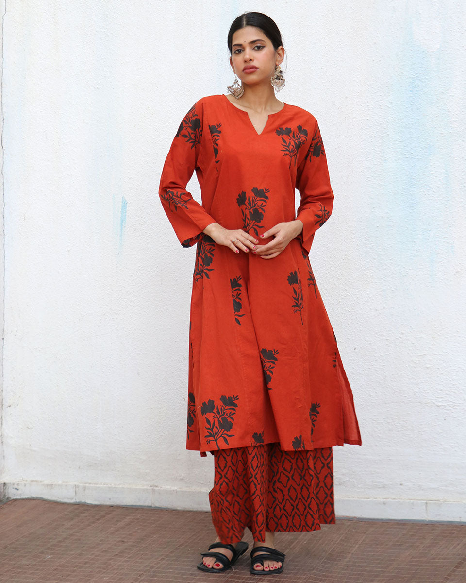 Raahi Blockprinted Cotton Kurta Set - NOMAD