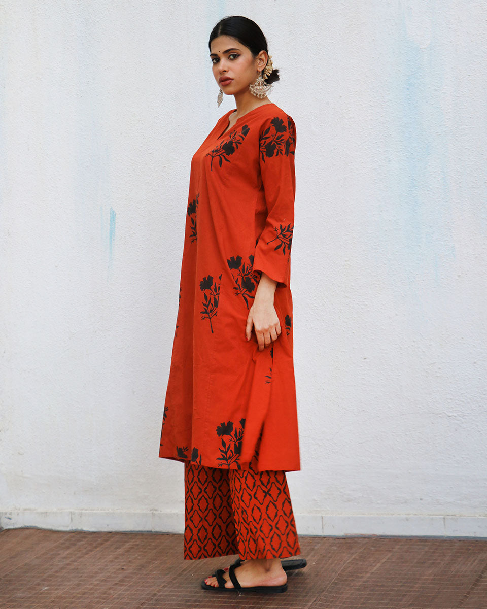 Raahi Blockprinted Cotton Kurta Set - NOMAD