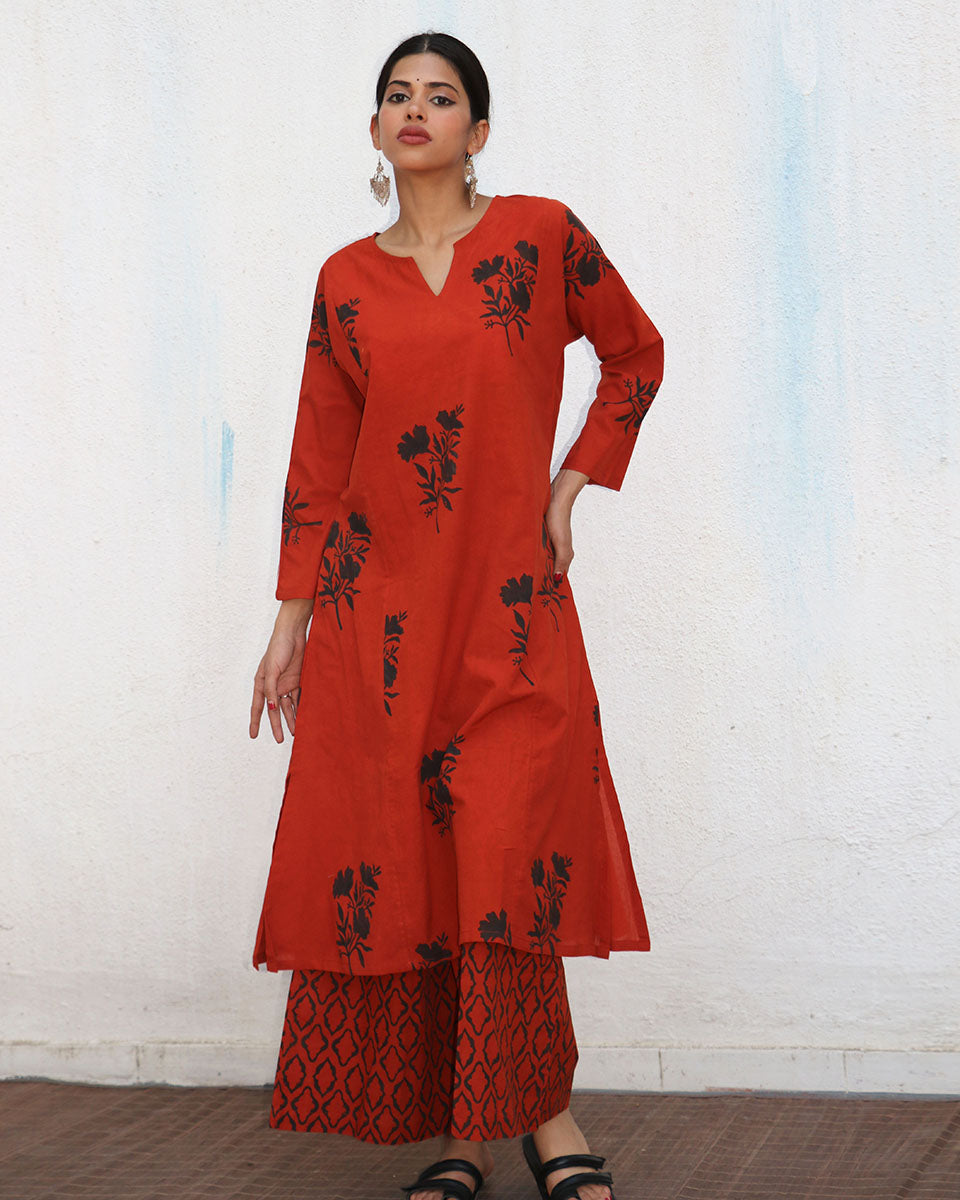 Raahi Blockprinted Cotton Kurta Set - NOMAD