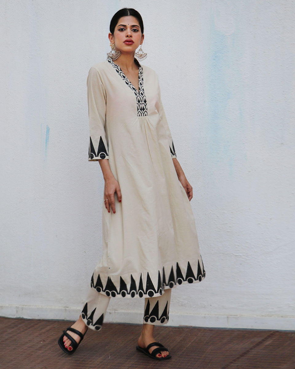 Lorelai Blockprinted Cotton Kurta Set - NOMAD