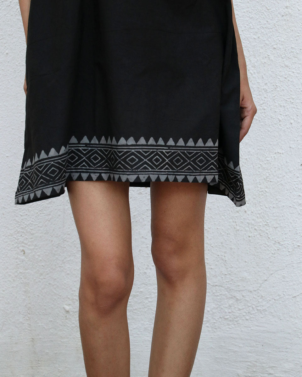 Farrah Blockprinted Cotton Dress - NOMAD