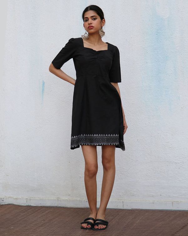 Farrah Blockprinted Cotton Dress - NOMAD