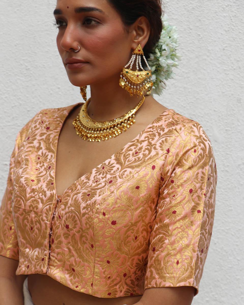 Ishani Brocade Blouse - Onam