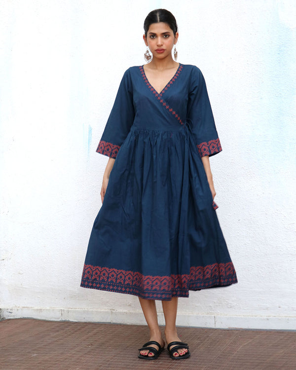Bella Blockprinted Cotton Dress - NOMAD