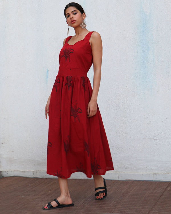 Isra Blockprinted Cotton Dress - NOMAD