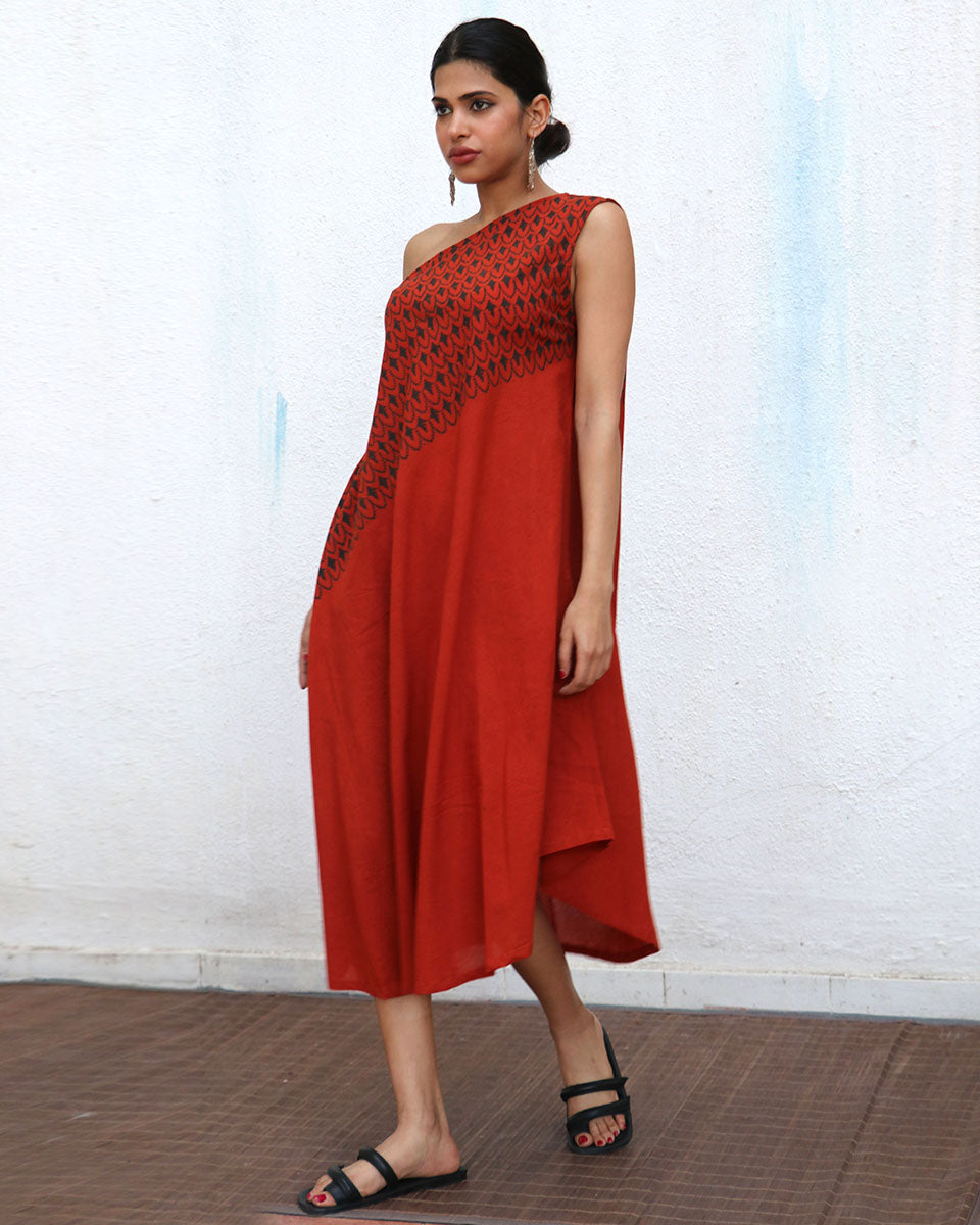 Zoe Blockprinted Cotton Dress - NOMAD