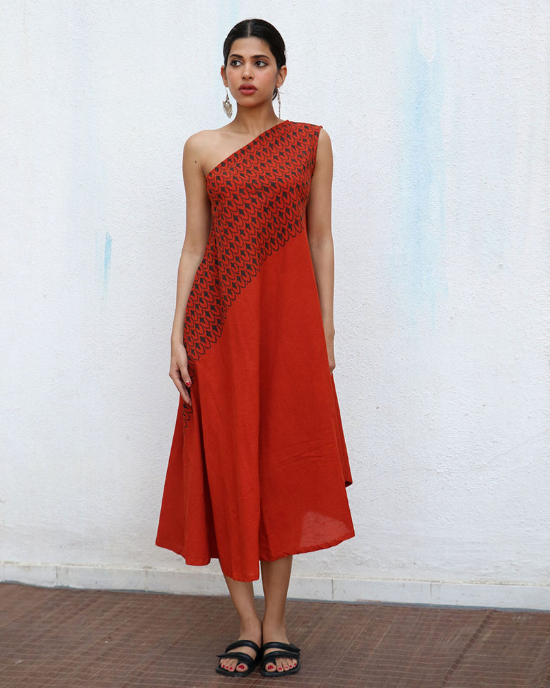 Zoe Blockprinted Cotton Dress - NOMAD