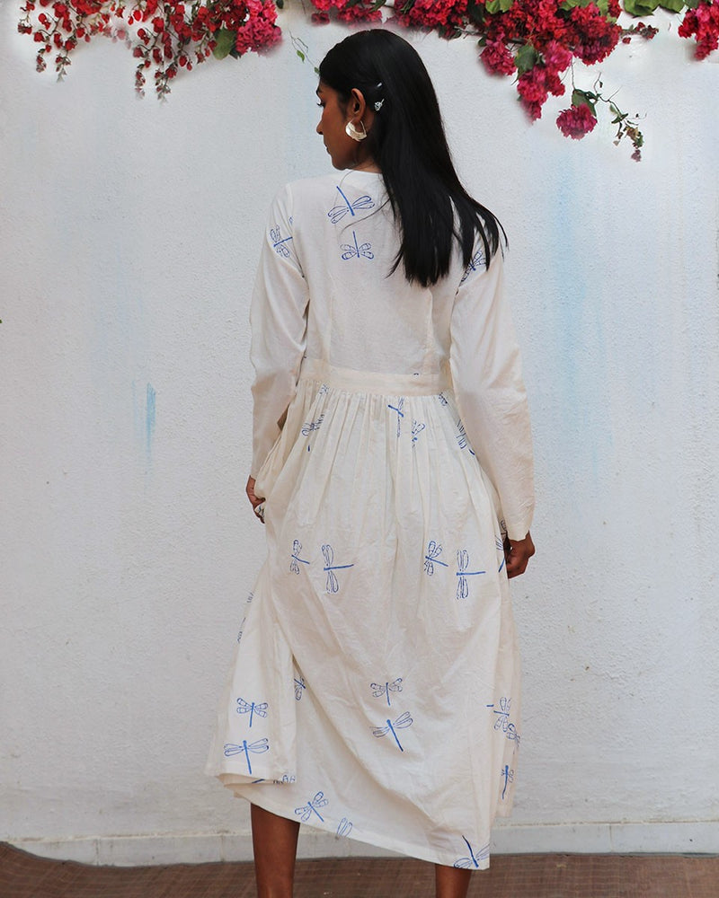 Soleil Blockprinted Cotton Dress - BGVL