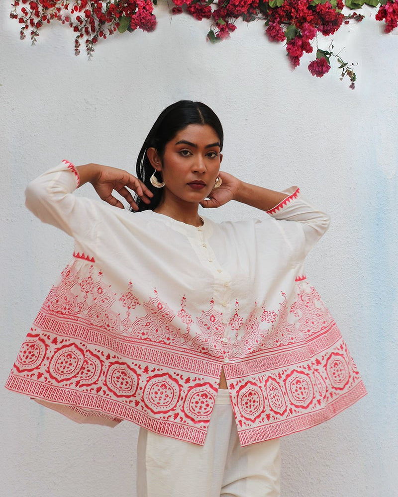 Arpina Blockprinted Cotton Shirt - BGVL